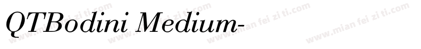 QTBodini Medium字体转换